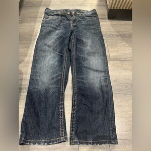 Women’s silver Dark Blue Denim Jeans 30 x 32 Grayson western